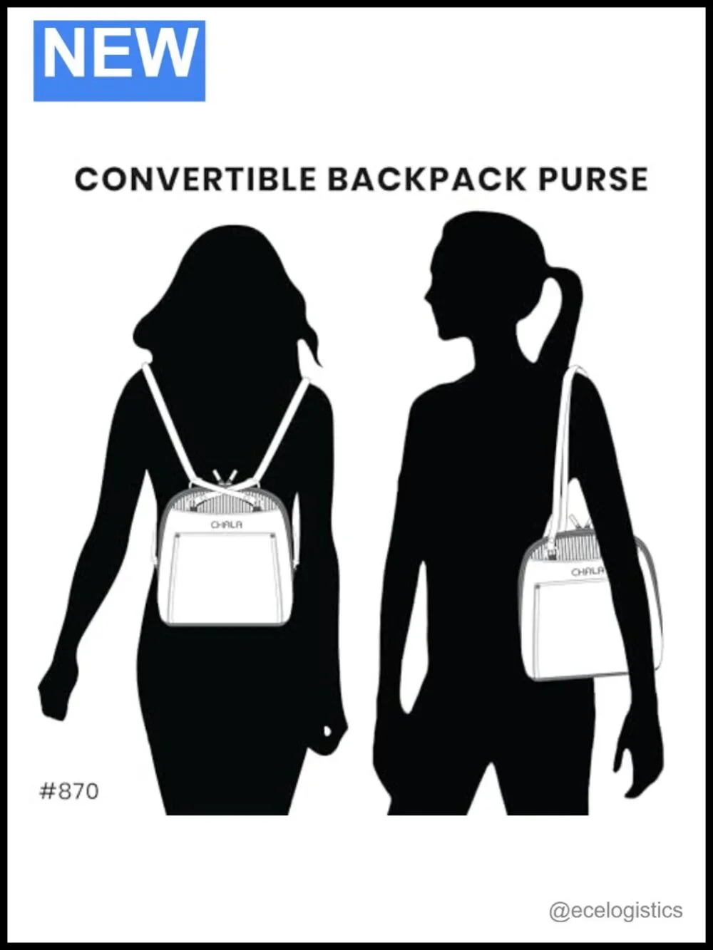 Convertible Backpack Purse Faux Leather Adjustable Strap